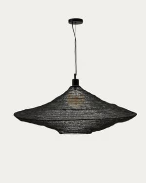 Metal Makai ceiling lamp with black finish Ø 87 cm Australia adaptor