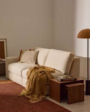 Sanae mustard 100% linen blanket with fringing 130 x 170cm