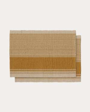 Zeyra set of 2 mustard jute placemats 50 x 35cm
