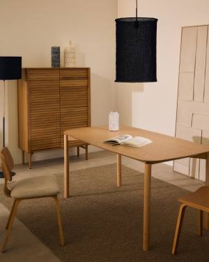 Tisch Indara aus Eschefurnier mit naturfarbenem Finish 160 x 90 cm