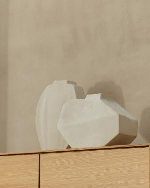 Lahara grey papier-mâché vase 21cm