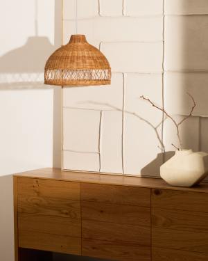 Kap voor Laura plafondlamp van rotan met lichte afwerking Ø40 cm