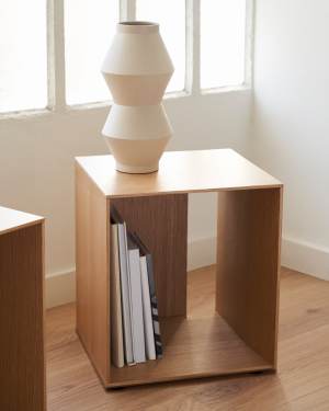 Module étagère petit format Litto en placage de chêne 34 x 38 cm
