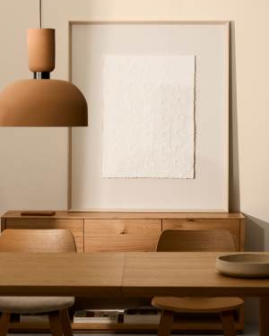 Olvin abstract picture on white recycled paper with hand-crafted reliefs 104 x 124cm