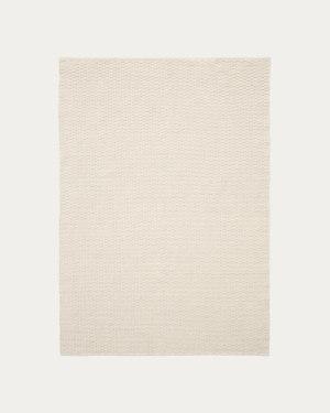Mascarell white cotton and polyester rug 160 x 230 cm