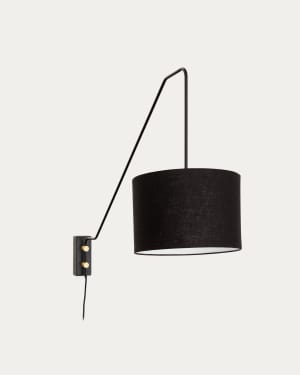 Jex wall lamp made of black painted metal UK adapter