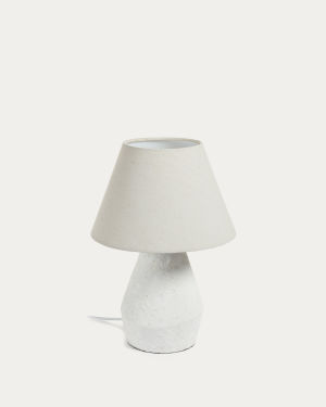 Noara magnesium table lamp with a white finish Australia adaptor