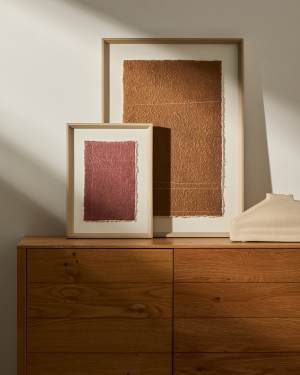 Durkan maroon picture on recycled paper 30 x 40cm