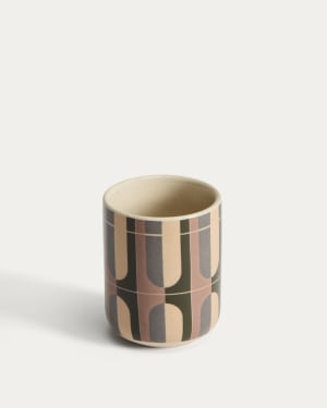 Julnet mug in brown ceramic
