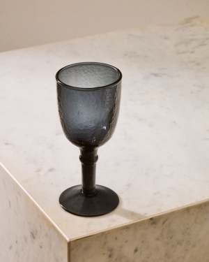 Vinea wine glass made of blue recycled glass