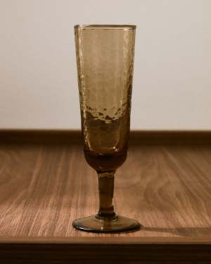 Sileia wine glass made of brown recycled glass
