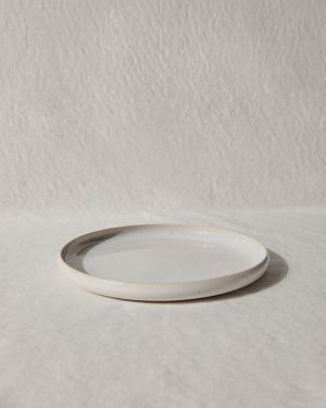 Uilo Keramik-Dessertteller weiß