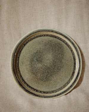 Brown ceramic Coval flat plate