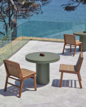 Aiguablava green cement round table Ø90cm