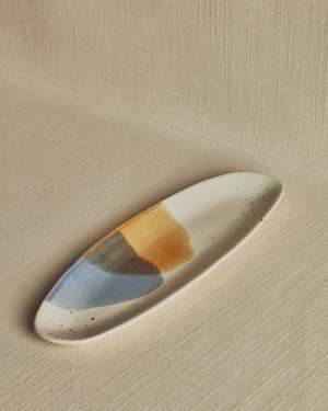 Piatto da portata Miglo in ceramica multicolore