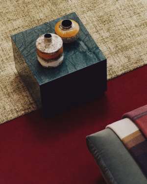 Sorein groene bijzettafel van marmer 50 x 50 cm