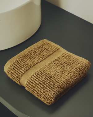 Olvira 100% cotton dark green jacquard face towel 30 x 50cm