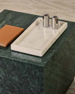 Serela tray in white marble 35 x 18 cm