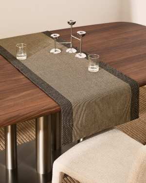 Caminho de mesa Briven 100% algodão preto 50 x 150 cm