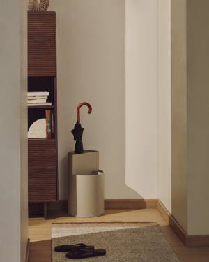 Atin beige metal large umbrella stand