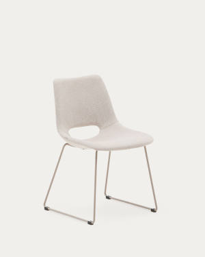 Zahara chair in beige with steel legs in a beige finish FSC 100%