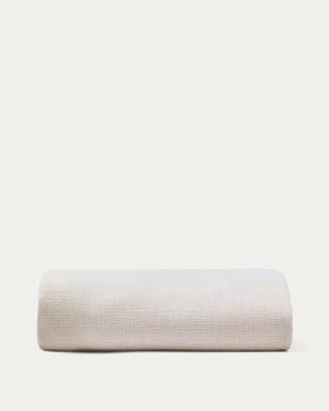 Jaira base cover in white chenille for 160 x 200cm bed
