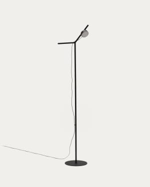 Orey black metal floor lamp with multi-position spotlight UK