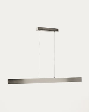 Boadella aluminium ceiling lamp with silver brushed painted finish