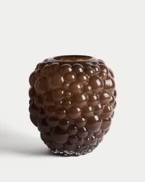 Vase Mure en verre marron 30 cm