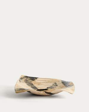 Dirva brown ceramic centrepiece 37 x 37cm