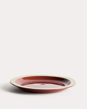 Doren burgundy ceramic plate