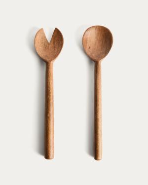 Malor set of 2 in acacia wood kitchen utensils