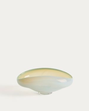 Nodila white glass centrepiece 23 x 16.5cm