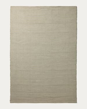 Ardelia green and beige synthetic fibre rug 200 x 300cm