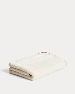 Sedora 100% cotton towel with orange contrast detail 100 x 150cm