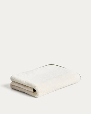 Sedora 100% cotton towel with green contrast detail 100 x 150cm