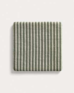 Dirome green striped 100% PET chair cushion 40 x 40cm