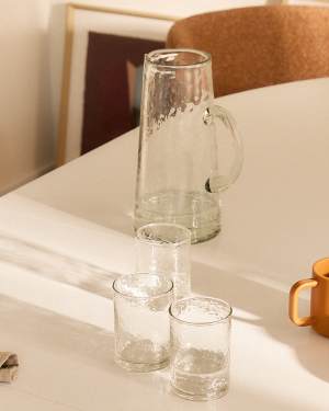Obila transparent recycled glass jug