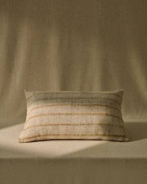 Riena beige cotton and viscose cushion cover 40 x 60cm