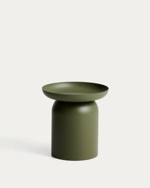 Arcola side table in green aluminium Ø45cm