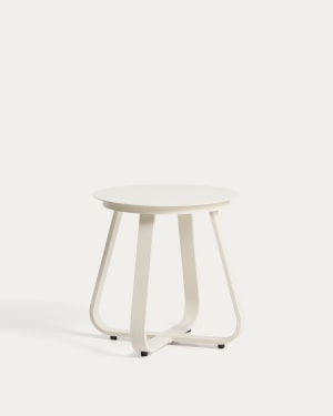 Tamaris beige aluminium outdoor side table Ø48cm