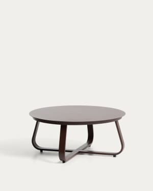 Tamaris brown aluminium outdoor coffee table Ø80cm