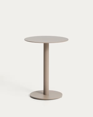Asinara taupe aluminium side table Ø40cm