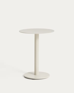 Asinara beige aluminium side table Ø40cm