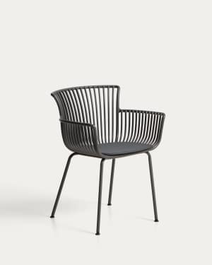 Surpika outdoor chair with graphite steel legs