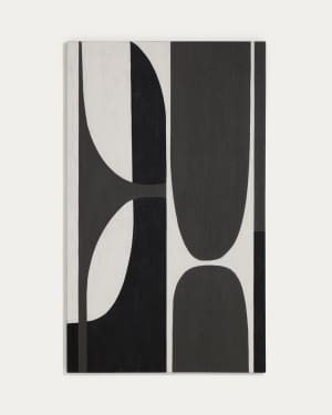 Quadro astratto Onure in bianco e nero (120 x 200 cm)