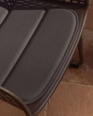 Stuhlkissen Sindera in Graphitgrau, 45 x 43 cm