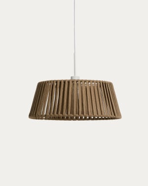 Aldet ceiling lamp shade in beige flat rope cord Ø46cm