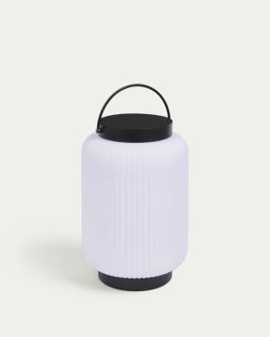 Verona outdoor table lamp in polythene and metal with black finish