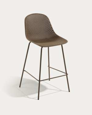 Quinby Barhocker beige Höhe 75 cm